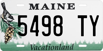 ME license plate 5498TY