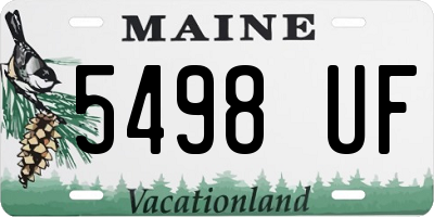 ME license plate 5498UF