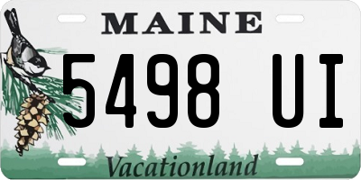 ME license plate 5498UI