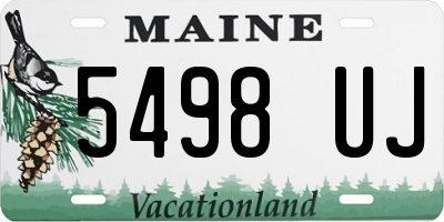 ME license plate 5498UJ