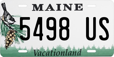 ME license plate 5498US