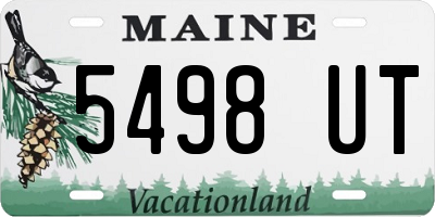 ME license plate 5498UT