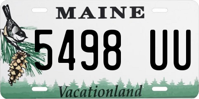 ME license plate 5498UU