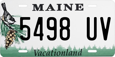 ME license plate 5498UV
