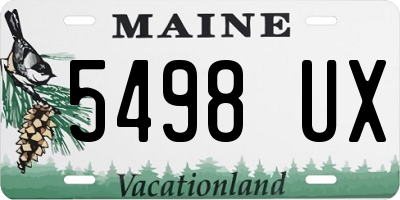 ME license plate 5498UX