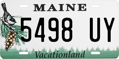 ME license plate 5498UY