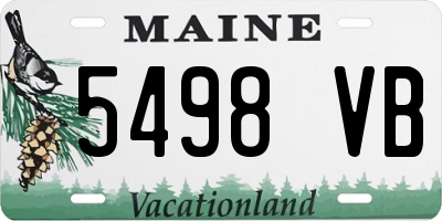 ME license plate 5498VB