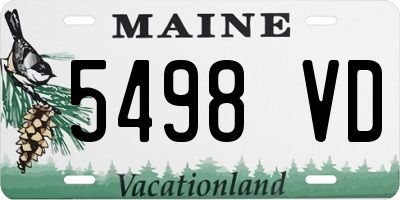 ME license plate 5498VD