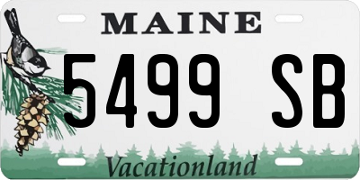 ME license plate 5499SB