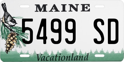 ME license plate 5499SD