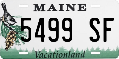 ME license plate 5499SF