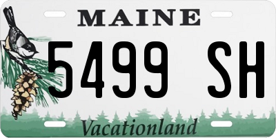 ME license plate 5499SH