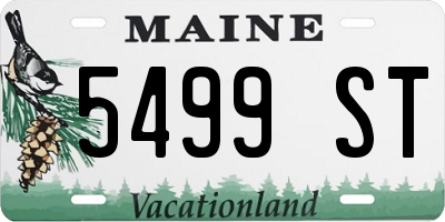 ME license plate 5499ST
