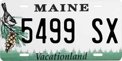 ME license plate 5499SX