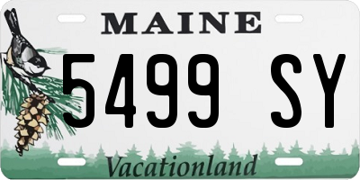 ME license plate 5499SY