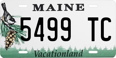 ME license plate 5499TC