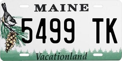 ME license plate 5499TK