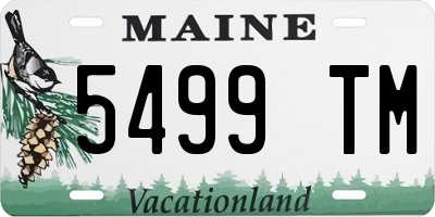 ME license plate 5499TM
