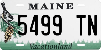 ME license plate 5499TN