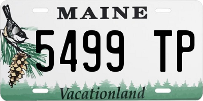ME license plate 5499TP