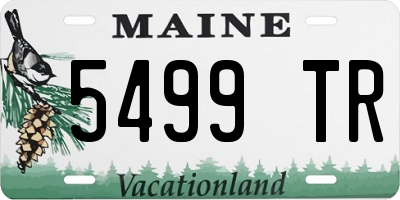 ME license plate 5499TR