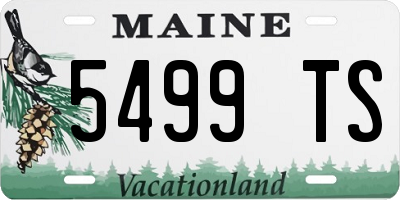 ME license plate 5499TS
