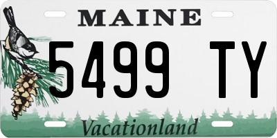 ME license plate 5499TY