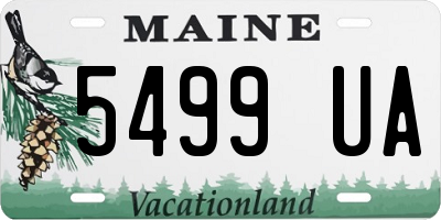 ME license plate 5499UA