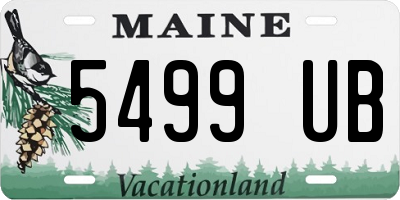 ME license plate 5499UB