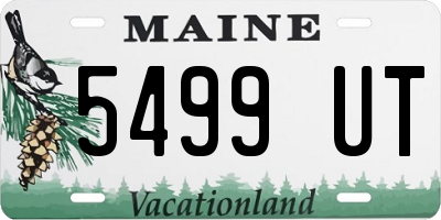ME license plate 5499UT