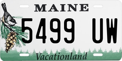 ME license plate 5499UW