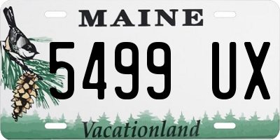 ME license plate 5499UX