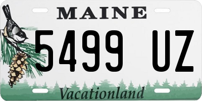 ME license plate 5499UZ
