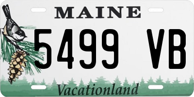 ME license plate 5499VB