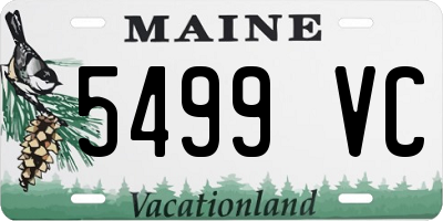 ME license plate 5499VC