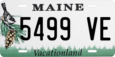 ME license plate 5499VE