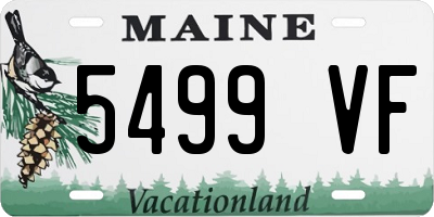 ME license plate 5499VF