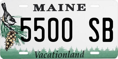 ME license plate 5500SB