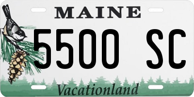 ME license plate 5500SC