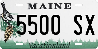 ME license plate 5500SX