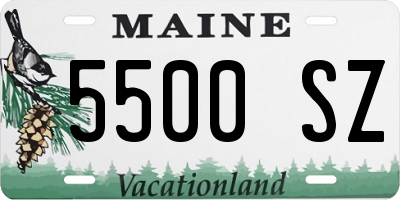 ME license plate 5500SZ