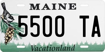 ME license plate 5500TA