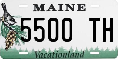 ME license plate 5500TH