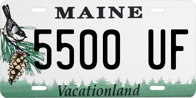 ME license plate 5500UF