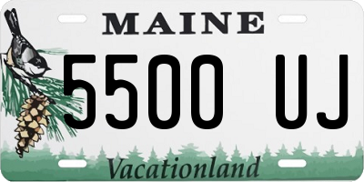 ME license plate 5500UJ