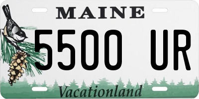 ME license plate 5500UR