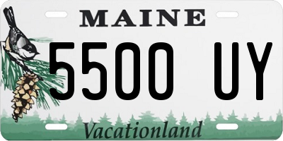 ME license plate 5500UY