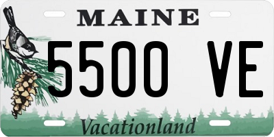 ME license plate 5500VE