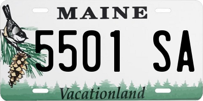 ME license plate 5501SA