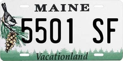 ME license plate 5501SF